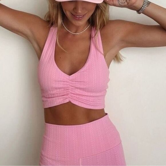 Beach Riot Mindy Prism Top in Pink- Size Small - Picture 1 of 9